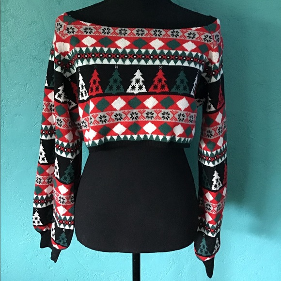 crop top christmas sweater